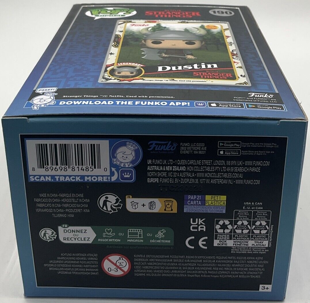 Funko Pop! Dustin #190 LE 3000 Stranger Things Pop Digital w/PopShield Armor