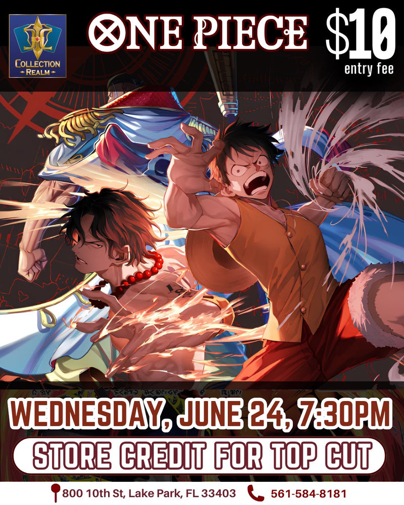 One Piece Card Game Tournament – June 24, 2026 (Wednesday 7:30 PM)