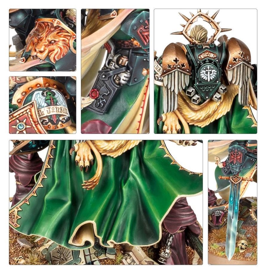 Warhammer 40K Dark Angels Lion El’Jonson Primarch Miniature Figure – Legendary Dark Angels Character Model for Warhammer 40,000 Collectors & Hobbyists (PRE-ORDER)