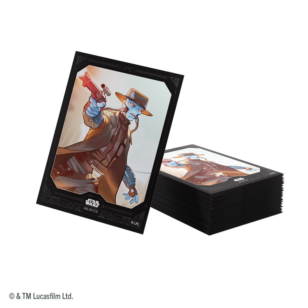 Star Wars: Unlimited Premium Art Sleeves Cad Bane | 60 Standard Size Card Sleeves + 2 Clear Leader & Base Sleeves | Textured Matte Finish | Protective Trading Card Sleeves for Star Wars Unlimited & Standard TCGs (PREORDER - Release Date August 2026)