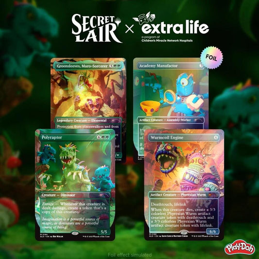 MTG Secret Lair X Play Doh Squishful Thinking Extra Life Rainbow Foil Edition Magic cards
