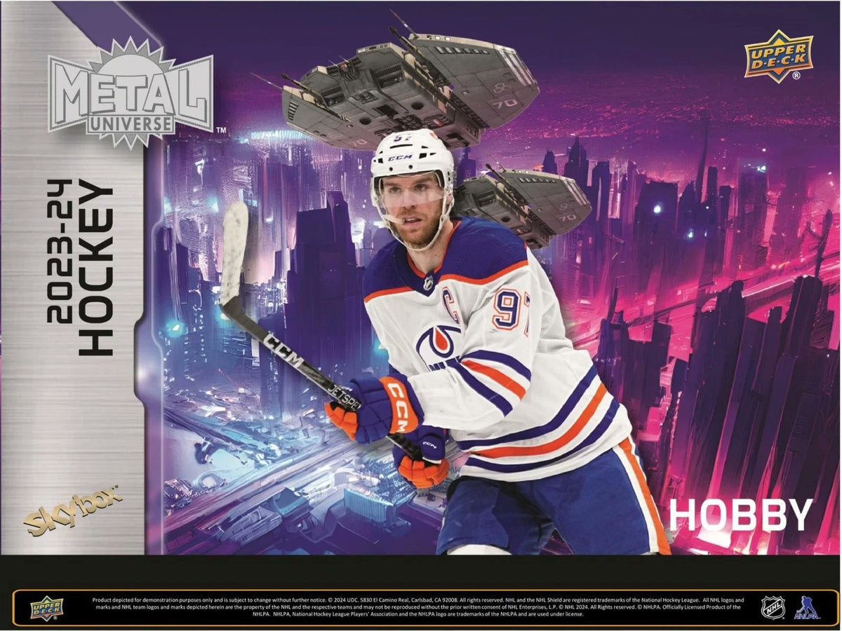 2023/24 Upper Deck Skybox Metal Universe Hockey Hobby Box – NHL Trading Cards, Hockey Card Collecting, Sports Collectibles