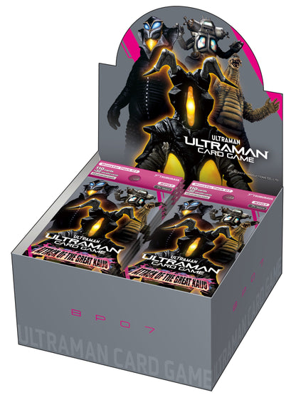 Ultraman TCG B07 Attack of the Greak Kaiju Booster Display Box – 24 Packs, 12 Cards per Pack, Iconic Kaiju Including Zetton, Red King & Alien Mefilas (PRE-ORDER MARCH)