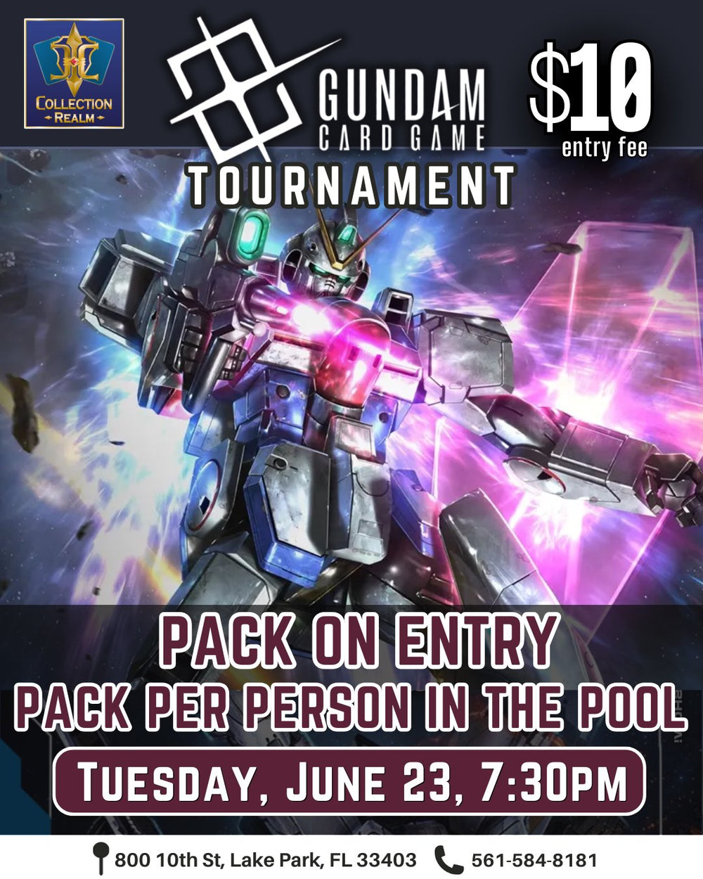 Gundam Card Game Tournament – June 23, 2026 (Tuesday 7:30 PM)