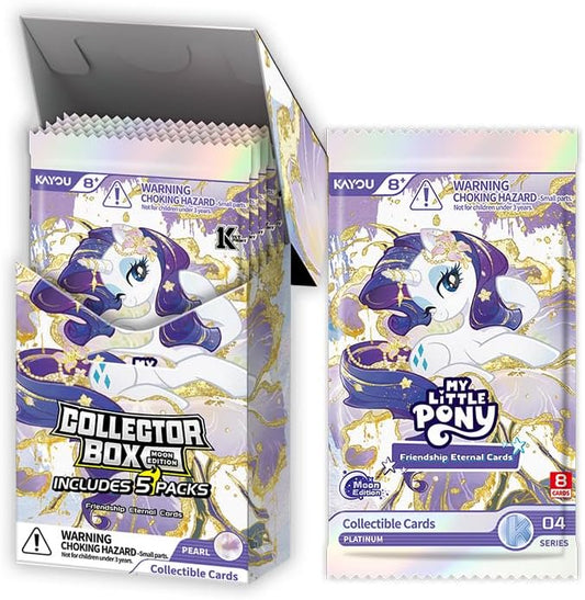 Kayou My Little Pony Eternal Moon Edition 004-5P-NA Collector Box, 5 Booster Packs, 40 Trading Cards, Officially Licensed Collectible Card Series