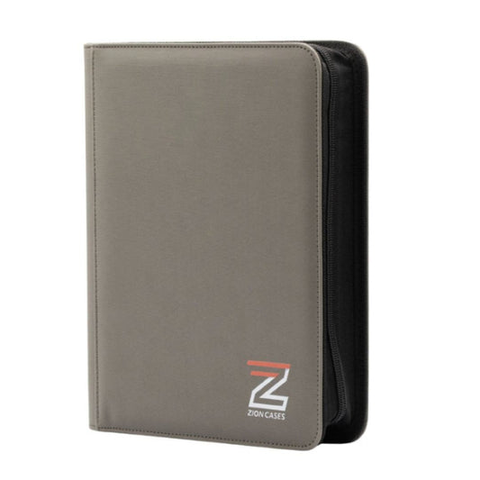 Zion Cases Diamond Texture Toploader Binder Grey 4 Pocket Trading Card Album