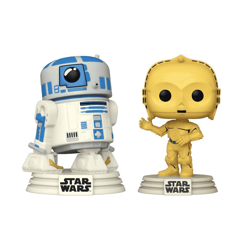 R2-D2 & C-3PO Funko Pop! Star Wars - 2-Pack of Approx. 3.55" and 4.45" Collectible Bobbleheads Figure with Window Display Box (PRE-ORDER)