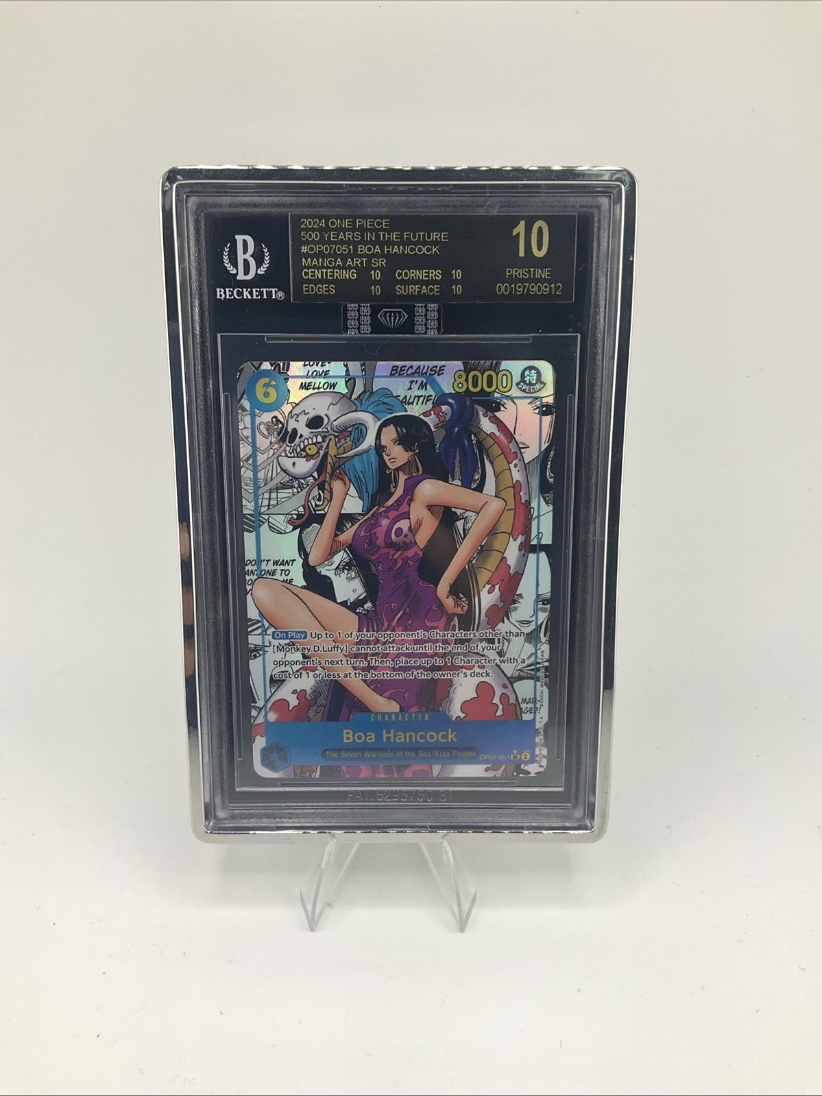 ONE PIECE - OP07-051 Boa Hancock MANGA ART-SR BGS 10 PRISTINE BLACK LABEL