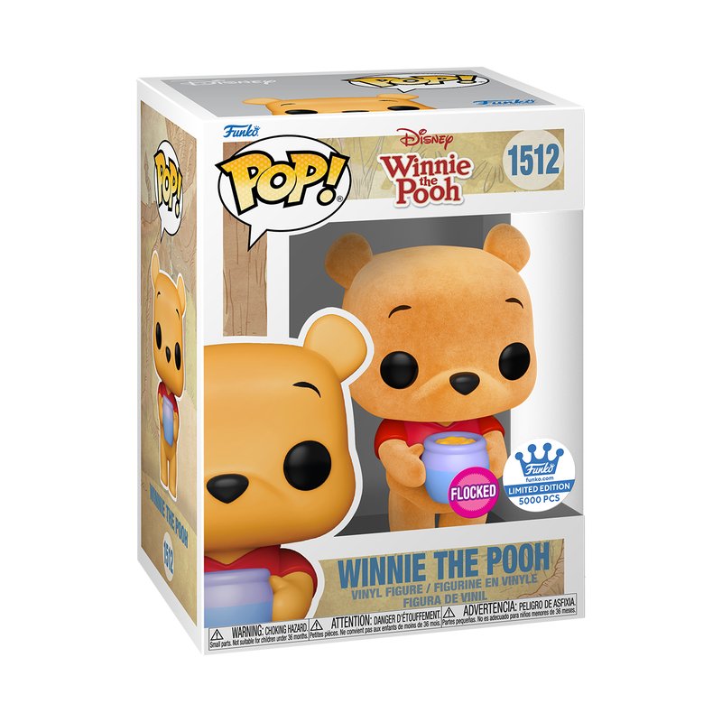 Winnie the Pooh Holding Honeypot Funko Pop! Disney Flocked Exclusive Limited Edition 5000pcs - Approx. 3.65" Collectible Vinyl Figure #1512 with Window Display Box (Pre-Order)