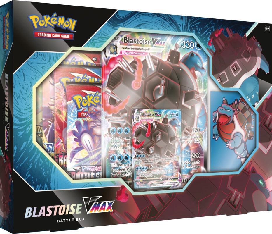 Pokemon TCG Blastoise VMAX Battle Box Trading Card Game Cards Packs Collection Set