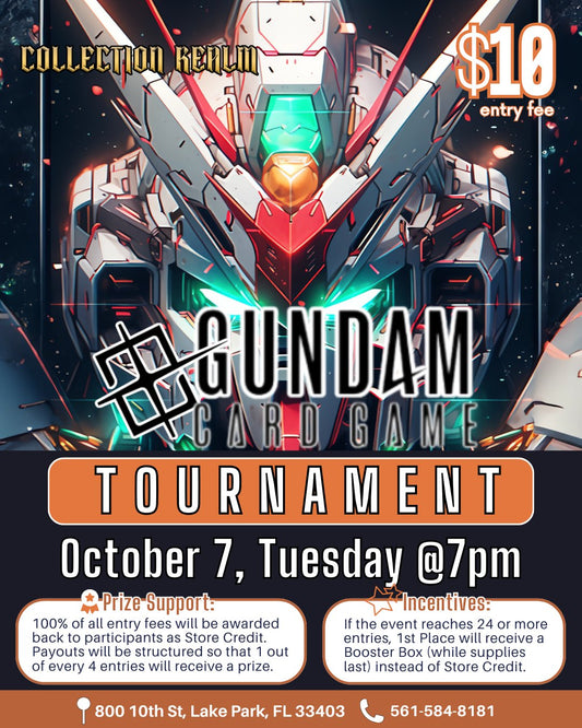Gundam Card Game Tournament – Tuesday, October 7, 2025 at 7:00 PM