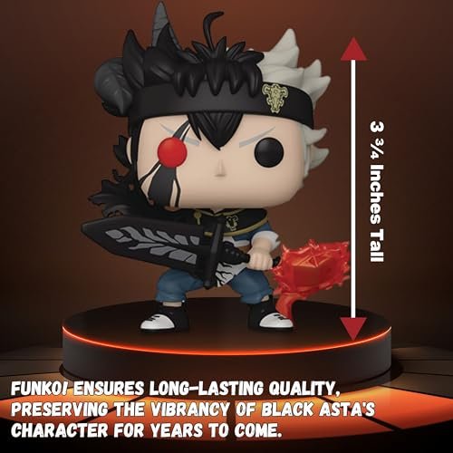 Black Asta Funko Pop! Black Clover - Vinyl Figure #1420 with Display Box Protector Case