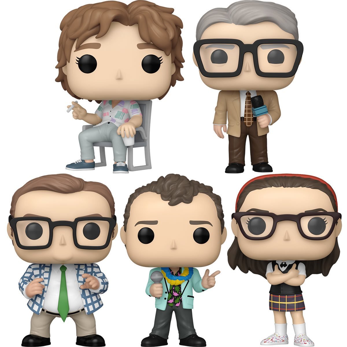 Funko Pop! SNL Saturday Night Live 50th Anniversary Vinyl Figure Case of 5 (Herb Welch #07, Nick the Lounge Singer #08, Matt Foley #09, Mary Katherine Gallagher #10, Ms Rafferty #11) – Collectible 3 3/4" Vinyl Figures with Window Display Box