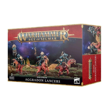 Age of Sigmar Seraphon Aggradon Lancers Miniatures - 3 Miniatures