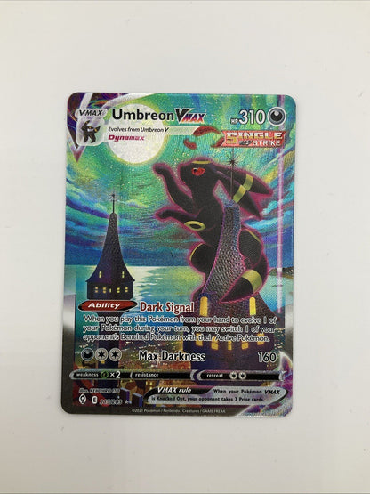 Pokémon TCG Umbreon VMAX (Alternate Art Secret) 215/203 SWSH07: Evolving Skies Holo NM