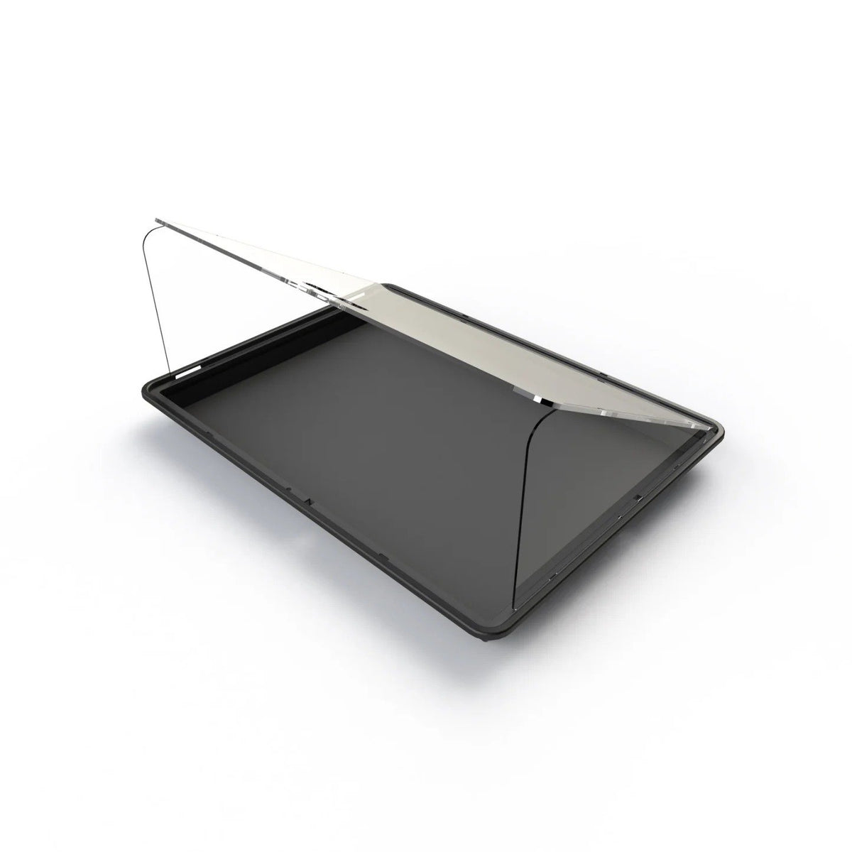Zion Cases Horizontal Display Case with Riser, Tabletop Showcase with 1/4" Crystal Clear Acrylic Lid, Durable PP Basin, Collectible Display Case for Sports Cards, Coins, Jewelry & Memorabilia (PRE-ORDER)