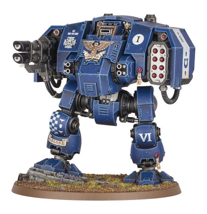 Warhammer 40K Space Marines Ballistus Dreadnought Miniature Model Kit – Heavy Weapons Combat Walker with Lascannons & Missile Launchers – Push-Fit Warhammer 40,000 Figure