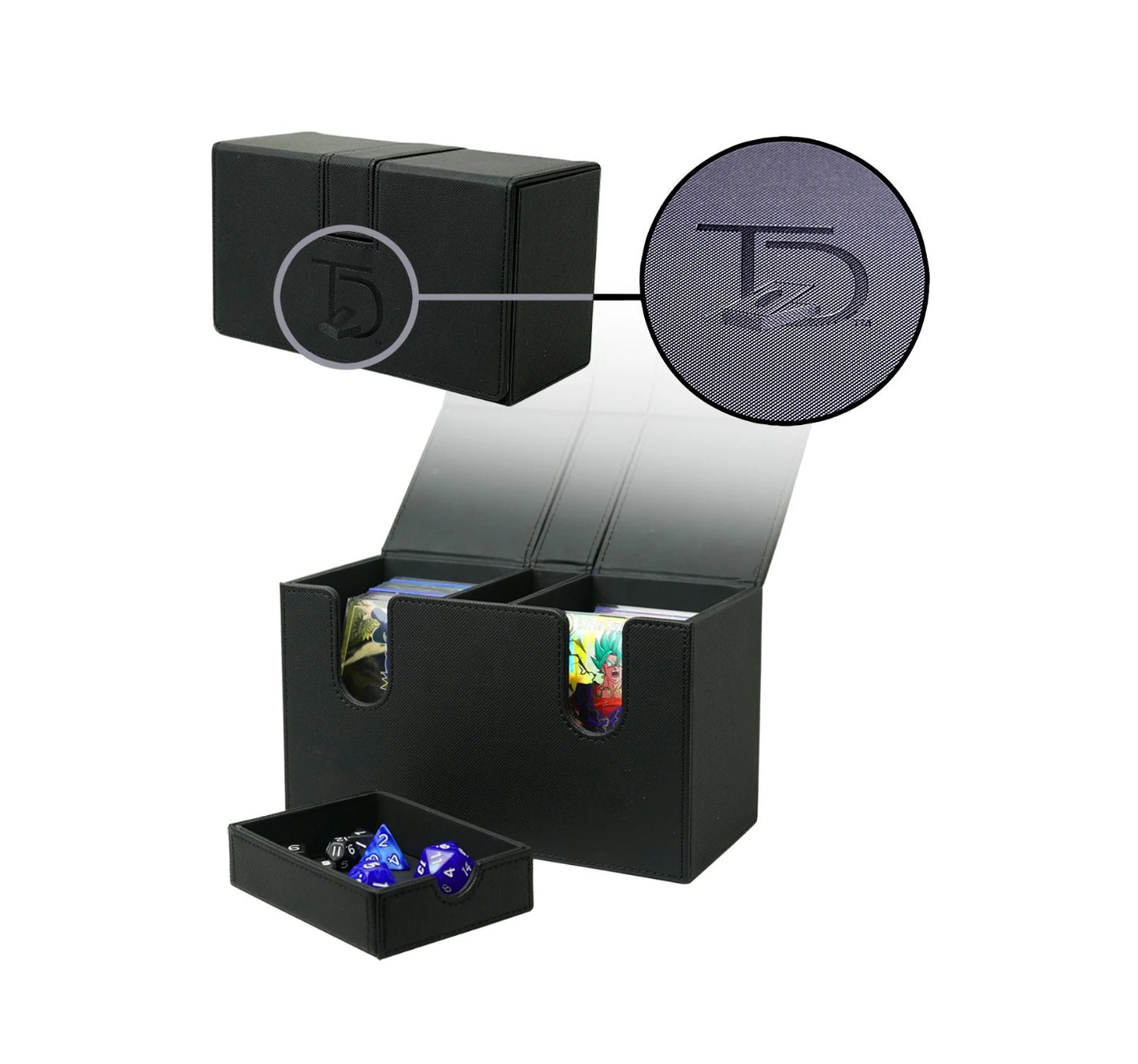 TopDeck 200+ Card Dual Deck Box with Accessory Storage