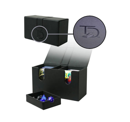 TopDeck 200+ Card Dual Deck Box with Accessory Storage