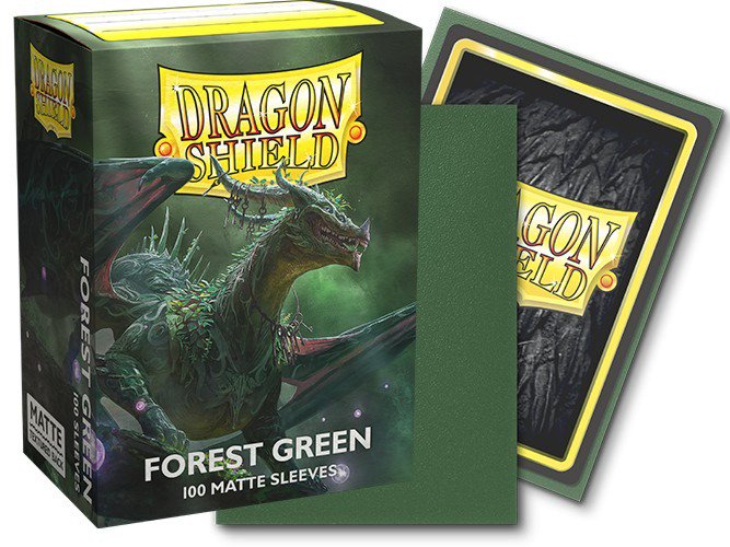 Dragon Shield Standard Matte Card Sleeves Forest Green 100 Count, Textured Trading Card Sleeves for MTG, Pokémon, Lorcana, Flesh and Blood, Durable Protective Deck Sleeves (PRE-ORDER)