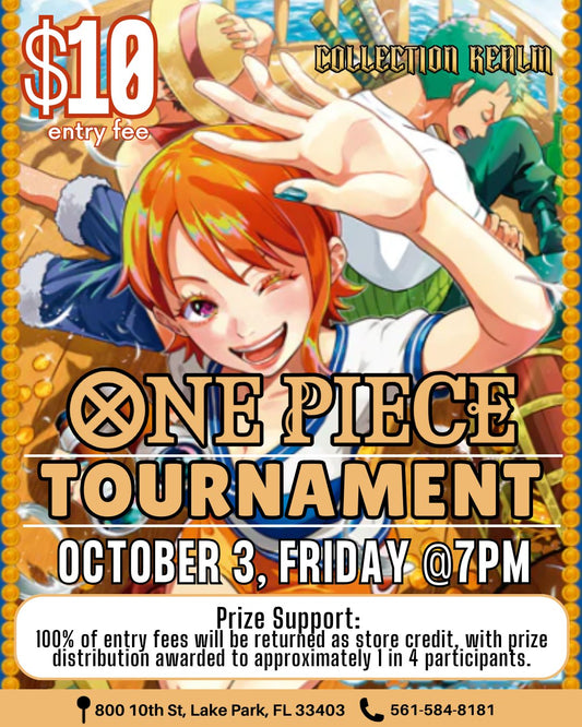 One Piece Card Game Tournament – Friday, October 3, 2025 at 7:00 PM