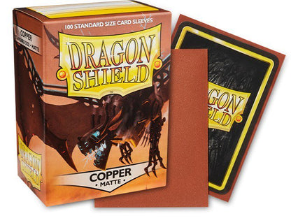 Dragon Shield Standard Matte Card Sleeves Copper 100 Count, Textured Trading Card Protector Sleeves for MTG, Pokémon, Lorcana, Flesh and Blood, Durable Premium Deck Protection (PRE-ORDER)