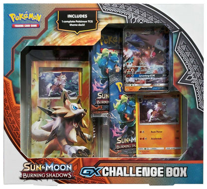 Pokemon TCG Sun and Moon Burning Shadows Lycanroc GX Challenge Box Sealed