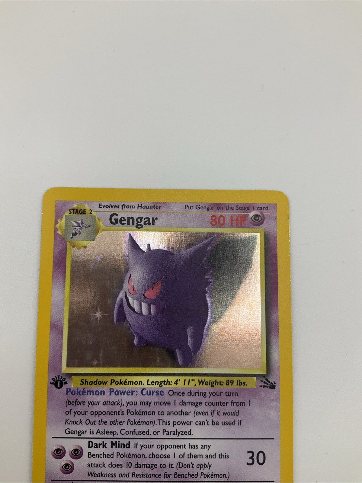Gengar 5/62 Fossil Holo First Edition NM Pokémon Card
