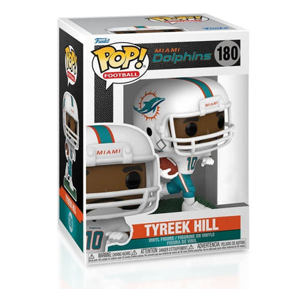 Tyreek Hill Funko Pop! Football NFL Miami Dolphins - Approx. 4" Collectible Vinyl Figures #180 with Display Box Protector Case