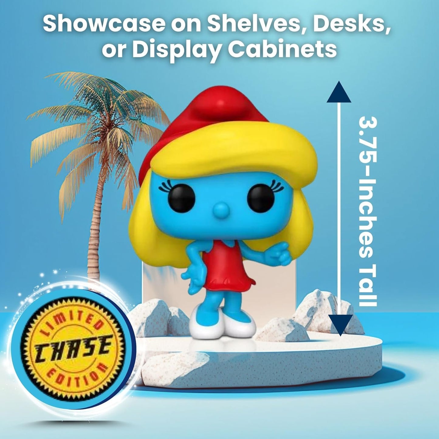 Smurfette Funko Pop! The Smurfs - Chase Limited Edition Vinyl Figure #1516 with Display Box Protector Case