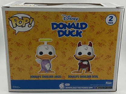 Funko Pop Disney Donald's Shoulder Angel And Devil 2 Pack 2022 WonderCon