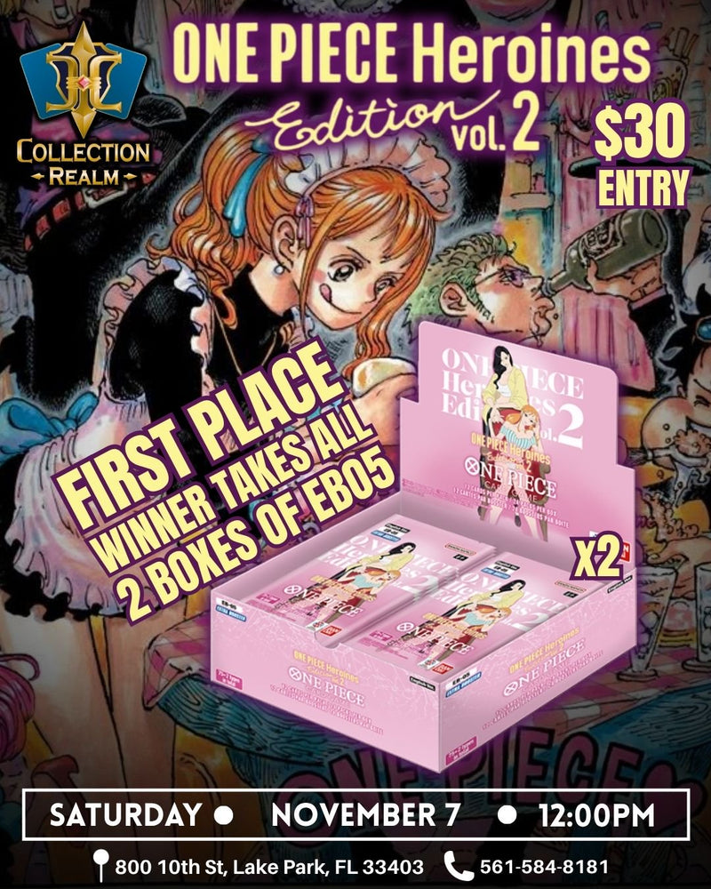 One Piece Card Game – Heroines Edition Volume 2 – November 7 2026 (Saturday) 12:00 PM