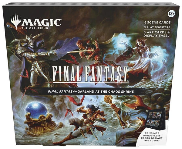 FINAL FANTASY – Scene Box (Garland at the Chaos Shrine) | Magic: The Gathering TCG Crossover | 6 Foil Borderless Cards + 3 Play Boosters + Display Easel  - Estimated Arrival: Dec. 2025 (PRE-SALE)