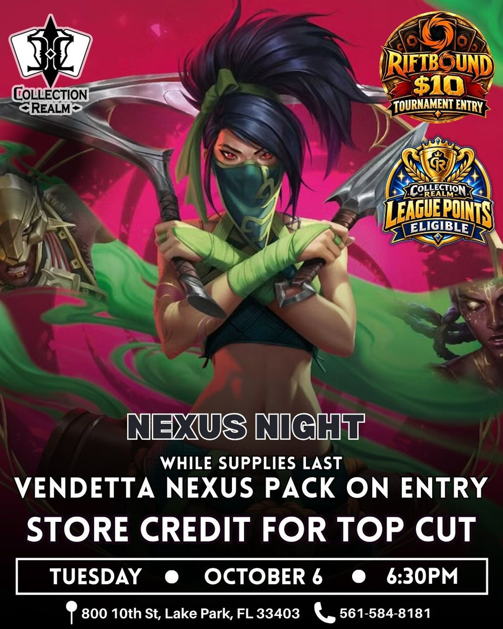 Riftbound: League of Legends TCG Nexus Night League Points – October 6, 2026 (Tuesday 6:30 PM)