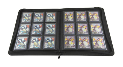 TopDeck Top Loader Binder for 216 Cards, 9 Pocket Side Loading Trading Card Album, Premium PU Leather Binder with Zipper, Acid-Free Non-PVC Pages, Compatible with Standard Toploaders for Sports & TCG Cards (PREORDER - Release Date July 2026)