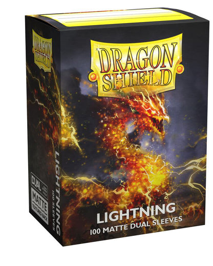 Dragon Shield Dual Matte Sleeves Lightning 100ct Standard Size Trading Card Game Sleeves