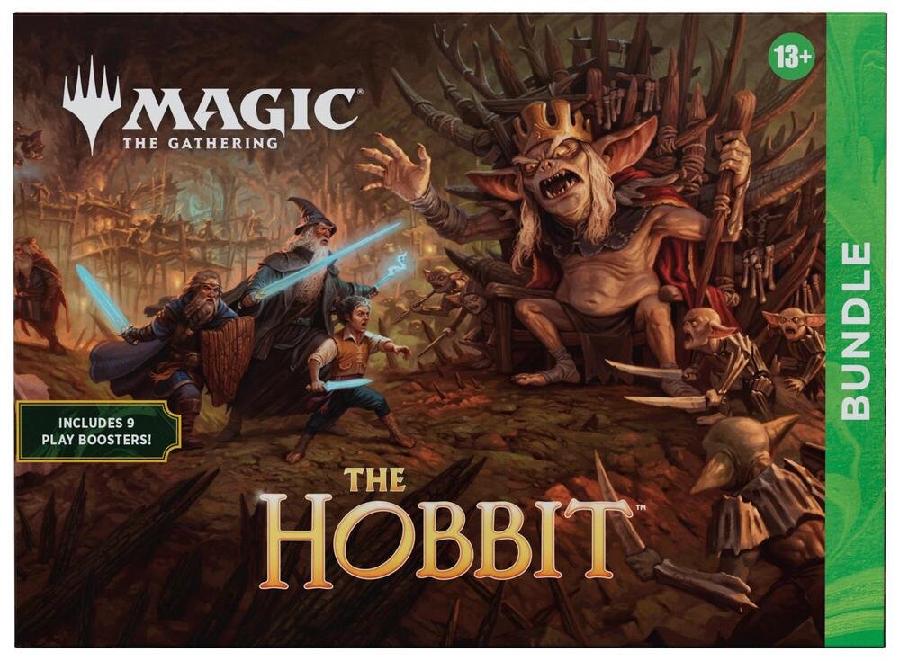 Magic: The Gathering The Hobbit Bundle Gift Set with Play Boosters, Foil Cards, Full-Art Lands, Spindown Life Counter & Storage Box | Collectible Trading Card Game TCG (PREORDER - Release Date Aug. 14, 2026)