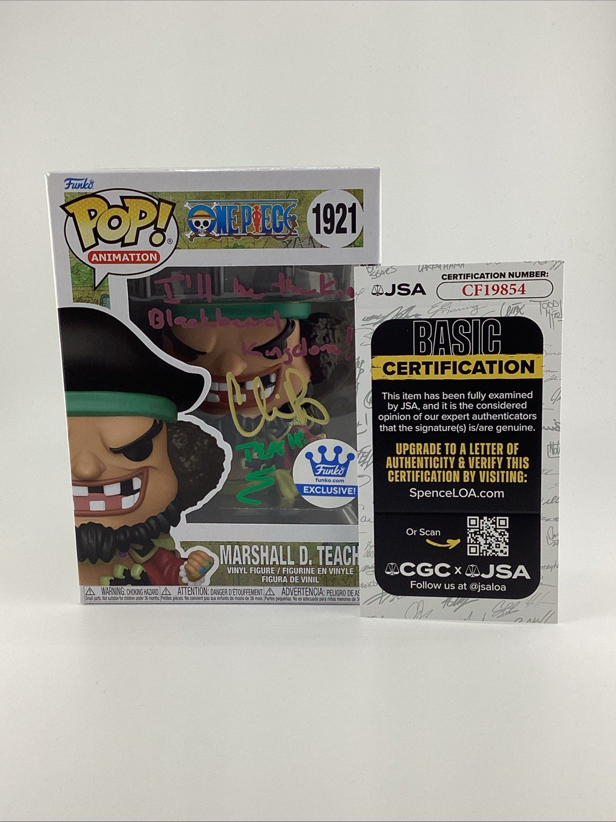 Funko Pop! One Piece - Marshall D. Teach - Funko Excl Signed Chris R #1921