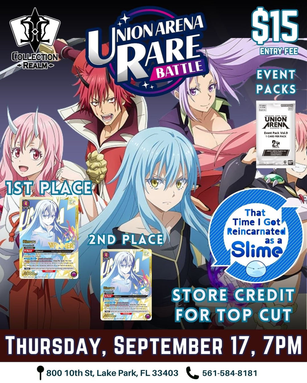 Union Arena TCG Rare Battle Tournament – September 17, 2026 (Thursday 7:00 PM)