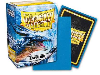 Dragon Shield Standard Matte Card Sleeves Sapphire 100 Count, Textured Trading Card Protector Sleeves for MTG, Pokémon, Lorcana, Flesh and Blood, Durable Standard Size Deck Sleeves