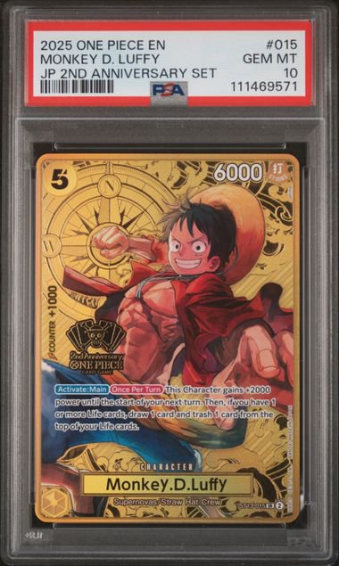 One Piece Luffy 2nd Anniv PSA 10 9571