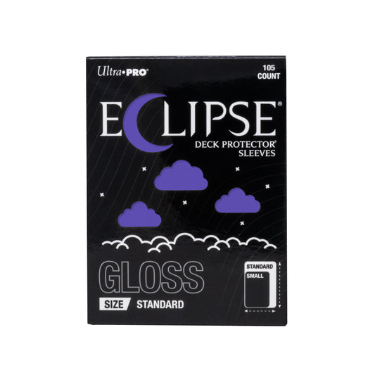 Ultra PRO Eclipse Gloss Deck Protector Sleeves Royal Purple 105 Count Standard Size Trading Card Sleeves – Durable, Opaque Back, Smooth Shuffle for Card Games, TCG, Collectibles (PRE-ORDER AUGUST)