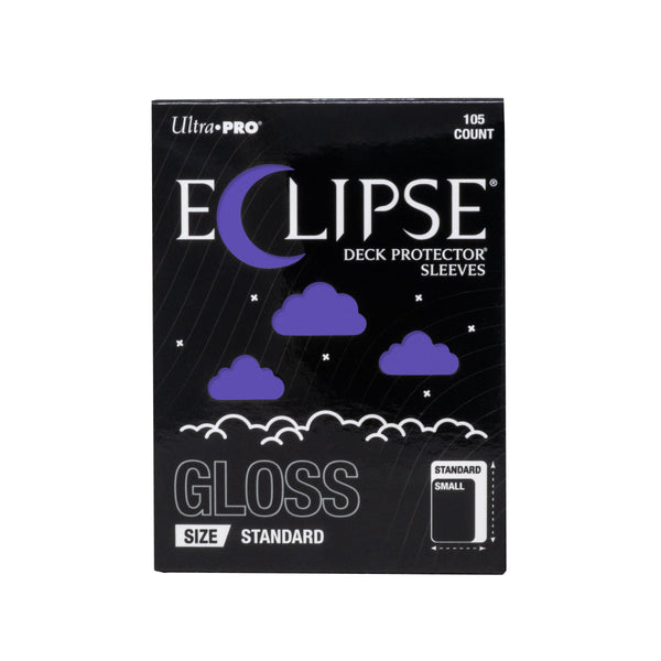 Ultra PRO Eclipse Gloss Deck Protector Sleeves Royal Purple 105 Count Standard Size Trading Card Sleeves Opaque Back Smooth Shuffle Durable Split Resistant (PRE-ORDER AUGUST)