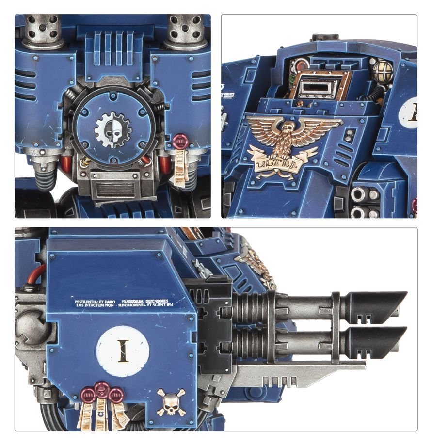 Warhammer 40K Space Marines Ballistus Dreadnought Miniature Model Kit – Heavy Weapons Combat Walker with Lascannons & Missile Launchers – Push-Fit Warhammer 40,000 Figure