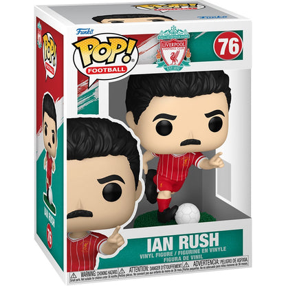 Ian Rush #76 Funko Pop! Football Liverpool - Approx. 4" Collectible Vinyl Figure Bundled with Display Box Protector Case - Estimated Arrival: Nov. 2025 (PRE-SALE)