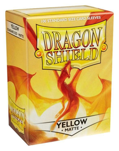 Dragon Shield durable matte card protector sleeves Yellow color