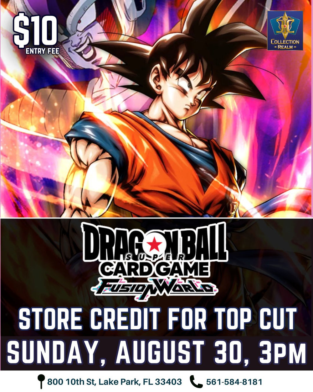 Dragon Ball Super Card Game Fusion World Tournament – August 30, 2026 (Sunday 3:00 PM)
