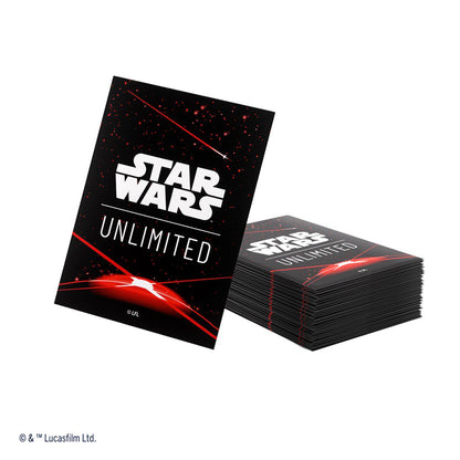 Star Wars: Unlimited Art Sleeves Cardback Red, 60 Matte Card Sleeves with 1 Clear Leader Sleeve, Officially Licensed Card Protectors for TCG, LCG and Standard Size Card Games