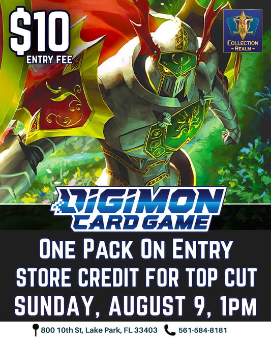 Digimon Card Game Tournament – August 9, 2026 (Sunday 1:00 PM)