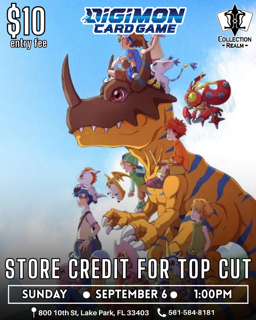 Digimon Card Game TCG Tournament – September 6, 2026 (Sunday 1:00 PM)